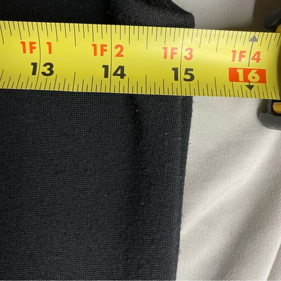 Adrienne Vittadini Colorblock Shift Dress Sleeveless Black Red Dark Academia S 2 - Picture 5 of 6